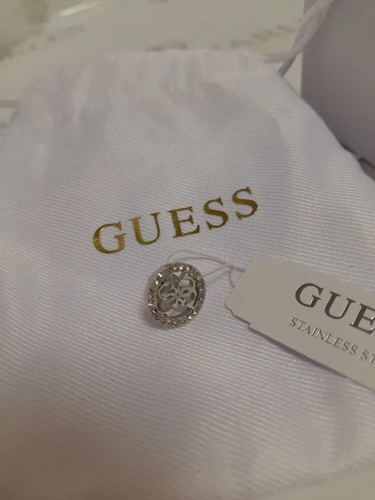 GUESS STAINLESS STEEL EARRING WITH STONE DETAIL  RRP £49