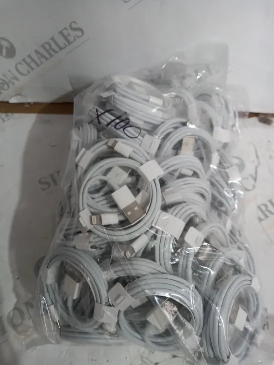 APPROXIMATELY 100 LIGHTNING CONNECTORS CABLES