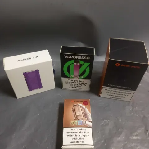 APPROXIMATELY 20 BOXED E-CIGARETTES TO INCLUDE ASPIRE, VAPORESSO, INNOKIN ETC 