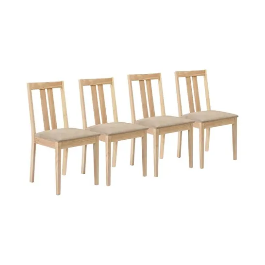 BOXED DESIGNER BROOKVALE SLAT BACK SIDE CHAIR RUBBERWOOD