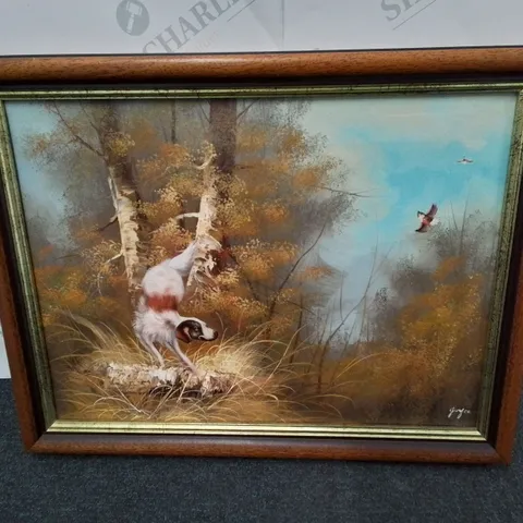 FRAMED WOODLAND SCENE- JOYCE 