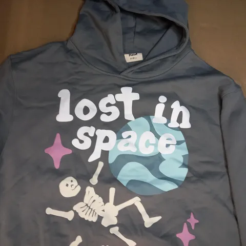 BROKEN PLANET LOST IN SPACE HOODIE IN GREY SIZE S