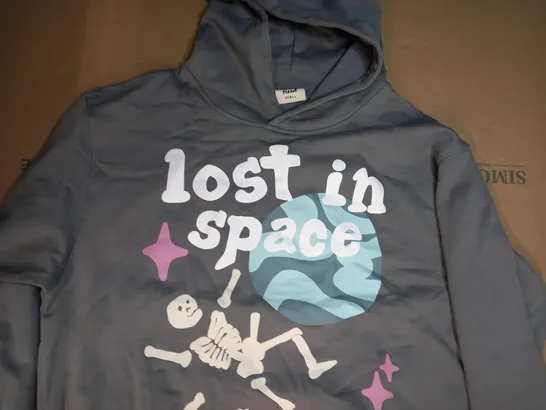 BROKEN PLANET LOST IN SPACE HOODIE IN GREY SIZE S