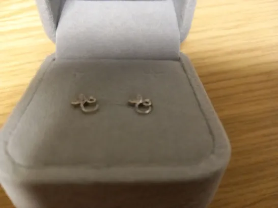 BOXED SAY IT WITH DIAMONDS WINGED INITIAL EARRINGS 'C'