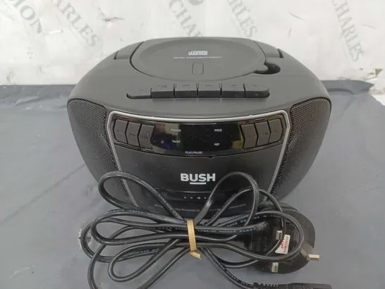 BOXED BUSH CD/CASSETTE BOOMBOX WITH RADIO