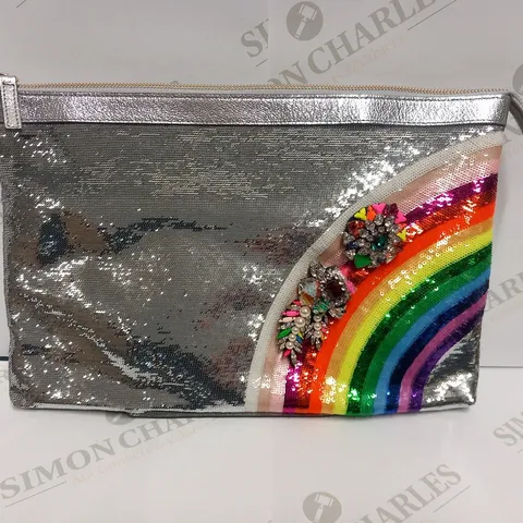 SHOUROCK SILVER RAINBOW CLUTCH BAG