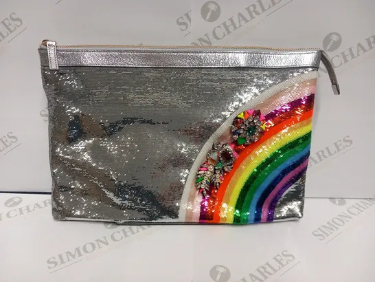 SHOUROCK SILVER RAINBOW CLUTCH BAG