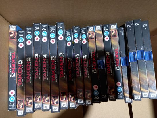 LOT OF APPROXIMATELY 21 SEALED TAKEN 3 EXTENDED HARDER CUT BLU-RAYS