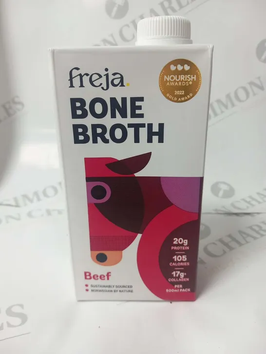 SIX CARTONS OF FREJA BONE BROTH BEEF 500ML