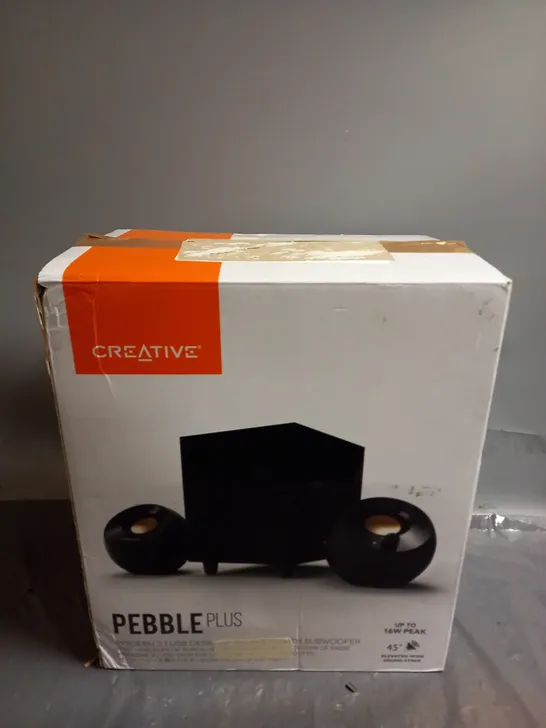 BOXED CREATIVE PEBBLE PLUS SPEAKES WITH SUBWOOFER