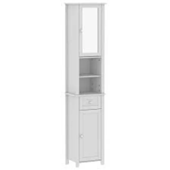 BOXED PRIANO 2 DOOR MIRRORED TALL CABINET 