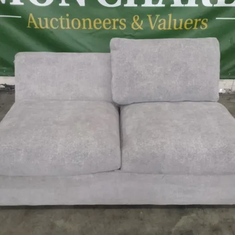 QUALITY DESIGNER 2 SEATER ARMLESS SOFA - GREY FABRIC