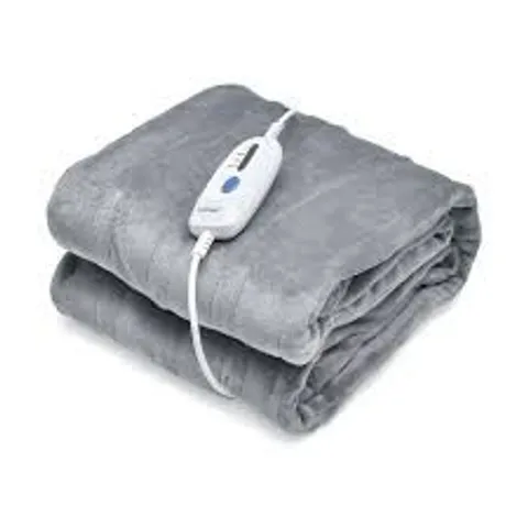 BOXED COSTWAY 130 X 180cm ELECTRIC HEATED BLANKET WITH 4 HEATING LEVELS - BLACK