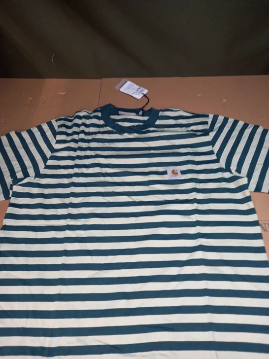 CARHARTT SCOTTY POCKET STRIPE T-SHIRT SIZE L