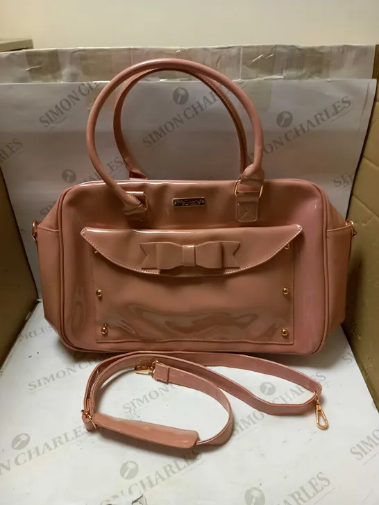 BILLIE FAIERS PATENT PINK CHANGING BAG RRP £39.99