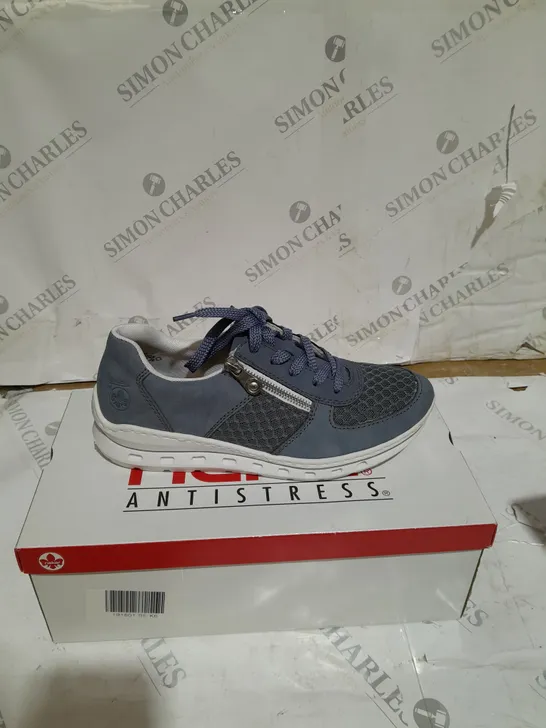 BOXED MEMOSOFT SNEAKERS BY RIEKER BLUE SIZE 7