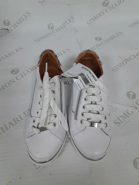 MODA IN PELLE AZARA TRAINER IN WHITE SIZE 5