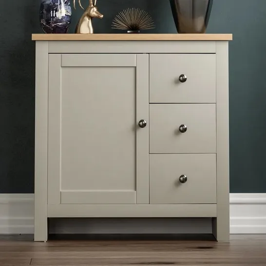 BOXED MANNS 79CM WIDE 3 DRAWER SIDEBOARD GREY