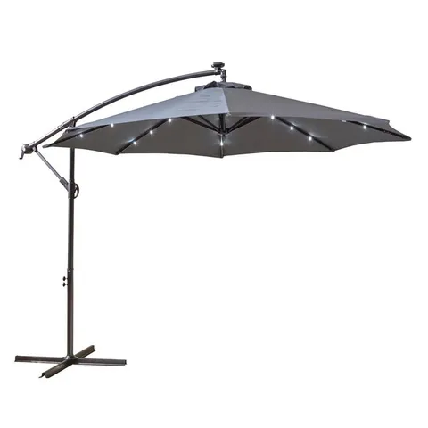 BOXED NEO GREY LED PARASOL 3M (1 BOX) - COLLECTION ONLY