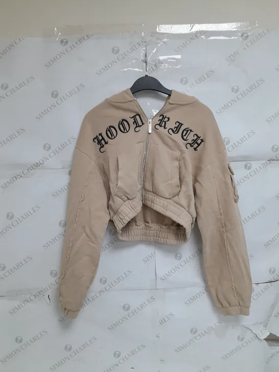 HOOD RICH DUSK SMALL BEIGE CROPPED JACKET 