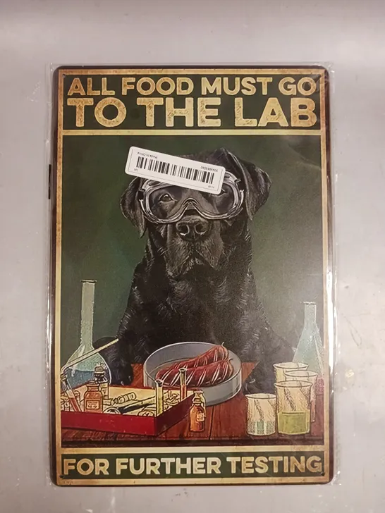 ALL FOOD MUST GO TO THE LAB METAL POSTER ART PRINT