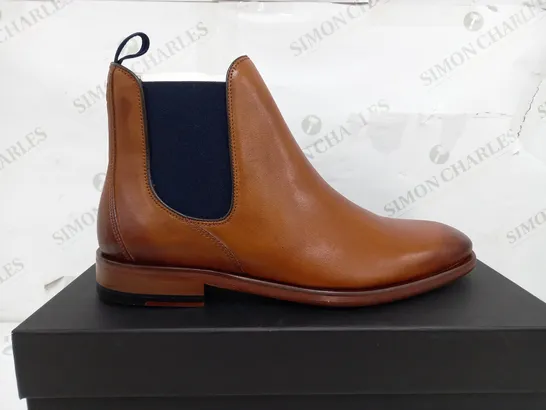 BOXED PAIR OF OILVERSWEENEY TAN ALLEGRO CHELSEA BOOT - UK 8 