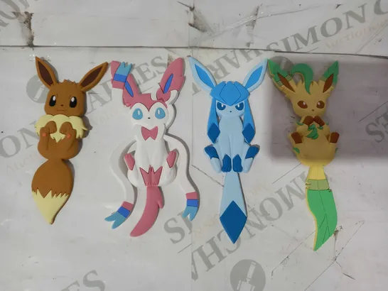 POKÉMON SET OF 4 EEVEE EVOLUTION DECORATIVE CHUNKY STICKERS