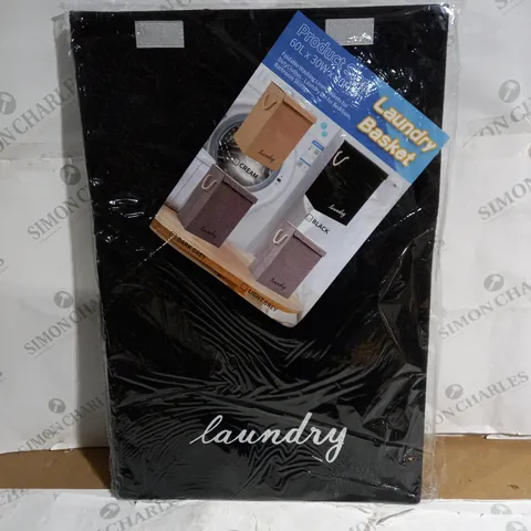 SEALED FOLDABLE WASHING LINEN BASKET IN BLACK