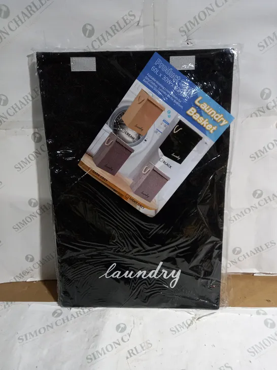 SEALED FOLDABLE WASHING LINEN BASKET IN BLACK