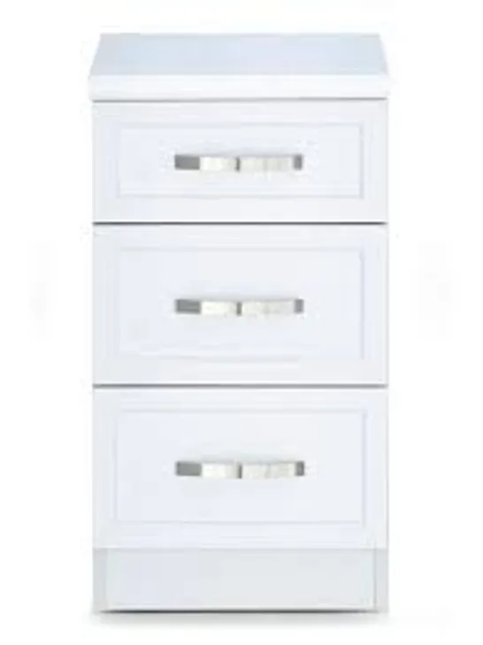 BOXED CAMBERLEY 3 DRAWER CHEST - WHITE 