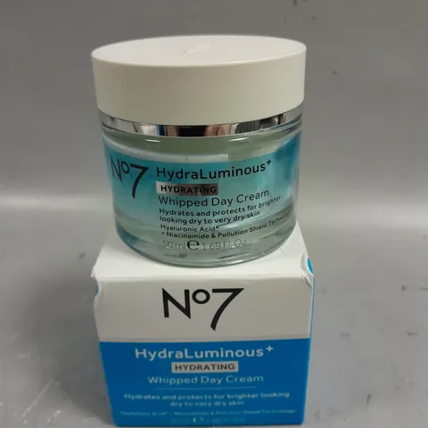 BOXED NO7 HYDRALUMINOUS+ WHIPPED DAY CREAM - 50ML 