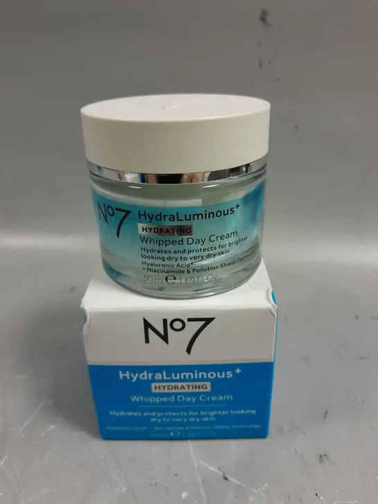 BOXED NO7 HYDRALUMINOUS+ WHIPPED DAY CREAM - 50ML 