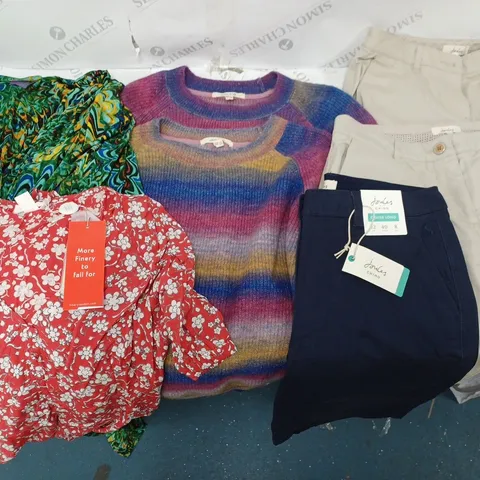 LARGE QUANTITY OF ASSORTED CLOTHING ITEMS TO INCLUDE WHITE STUFF, JOULES AND FINERY
