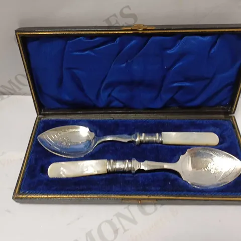 DECORATIVE SET OF 2 STAINLESS STEEL SPOONS