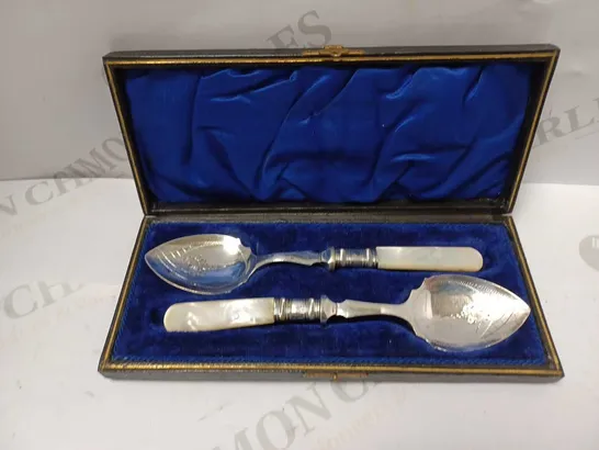 DECORATIVE SET OF 2 STAINLESS STEEL SPOONS