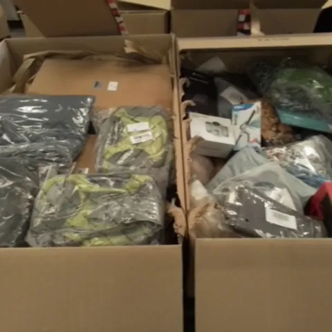 PALLET OF UNPROCESSED ITEMS TO INCLUDE TOOTHPASTE DISPENSER, HARD DRIVE ADAPTER, AND BUMPER BAGS