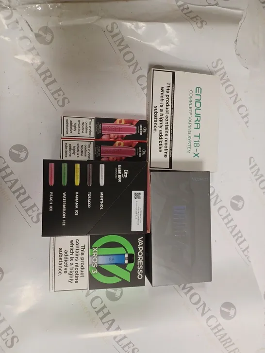 BOX OF APPROXIMATELY 100 ASSORTED E-CIGARETTES