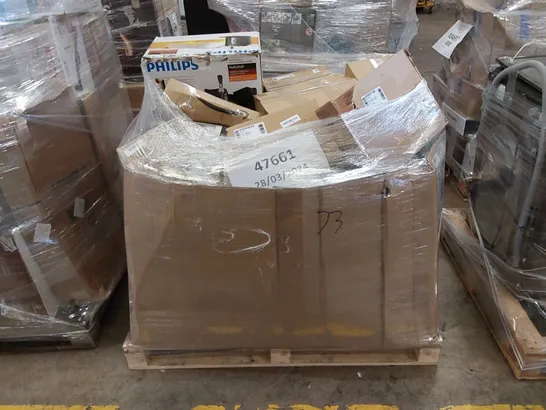 PALLET OF APPROXIMATELY 98 UNPROCESSED RAW RETURN HOUSEHOLD AND ELECTRICAL GOODS TO INCLUDE