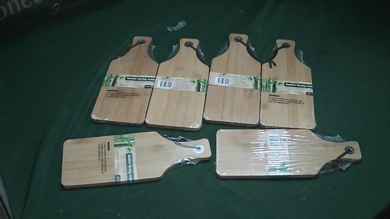 6 BAMBOO SERVING PLATTERS