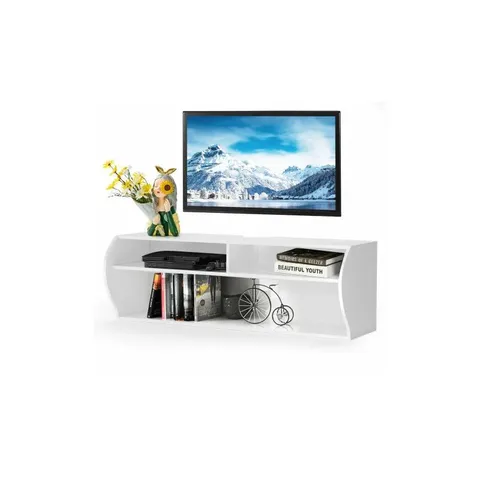 BOXED WALL-MOUNTED TV STAND FLOATING MEDIA AUDIO FLOATING WOOD TV CABINET