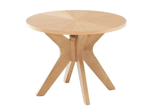 DESIGNER BOXED MALMO END TABLE IN OAK FINISH 