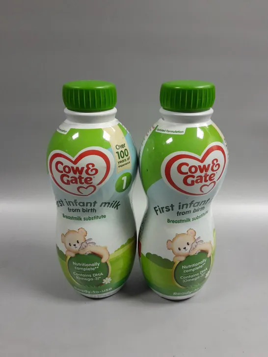 2 X SEALED COW & GATE FIRST INFANT MILK - 2 X 1L