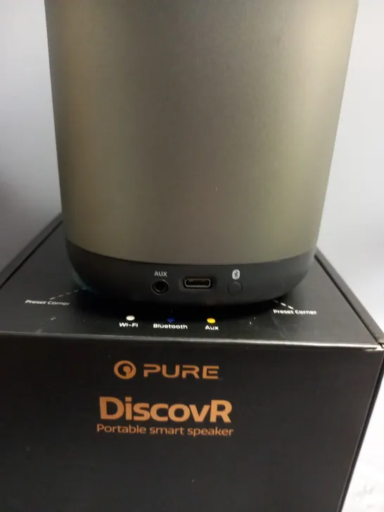 BOXED PURE DISCOVR PORTABLE SMART SPEAKER WITH BUILT IN ALEXA