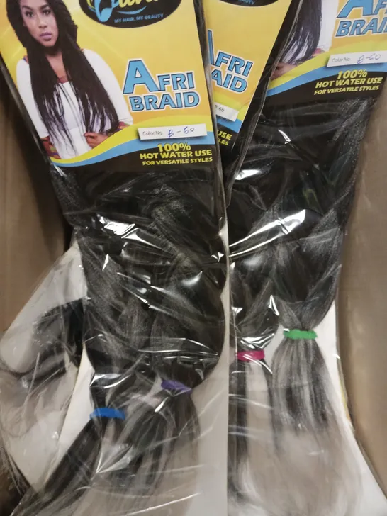 APPROXIMATELY 20 SEALED OLIVIA AFRI BRAID HAIR PIECES - B350 & B-60