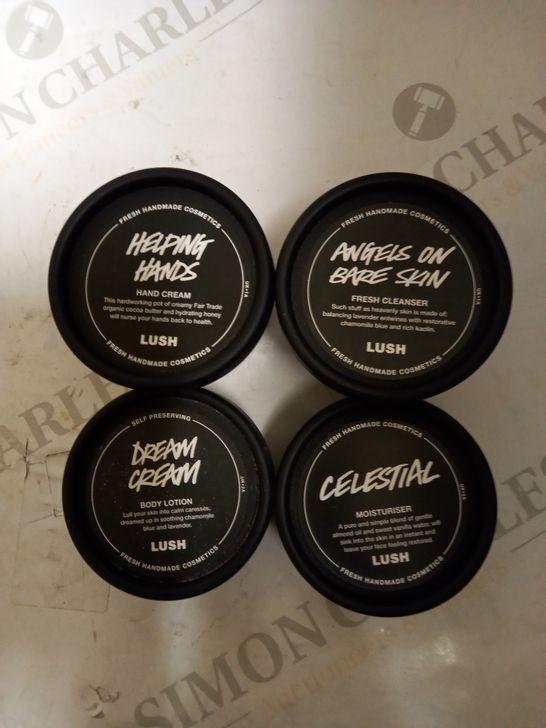 BAG OF LUSH CREAMS AND CLEANSER