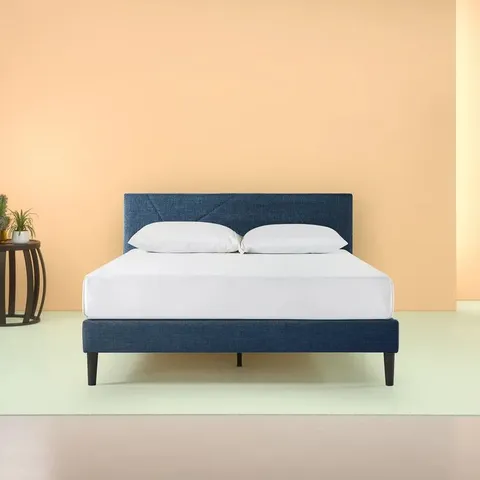 BOXED COLTON BLUFF UPHOLSTERED BED FRAME WITH HEADBOARD 