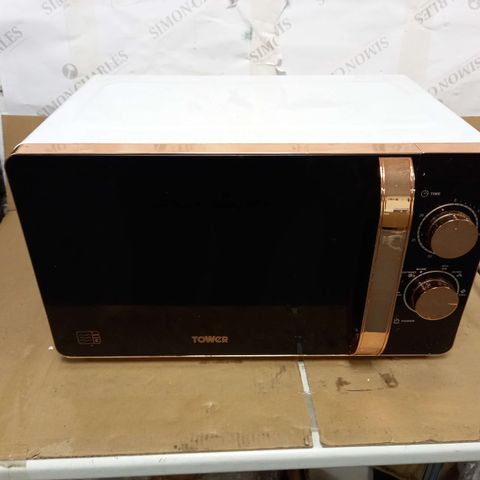 TOWER MANUAL SOLO MICROWAVE, 800W, 20L, WHITE/ROSE GOLD