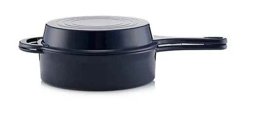 BRAND NEW BOXEDCOOK'S ESSENTIALS 25CM 2 PIECE CAST IRON DOUBLE DUTY CASSEROLE WITH SKILLET LID