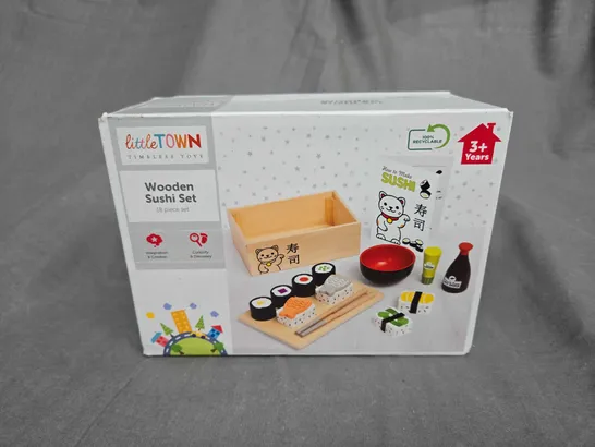 LITTLE TOWN WOODEN SUSHI SET