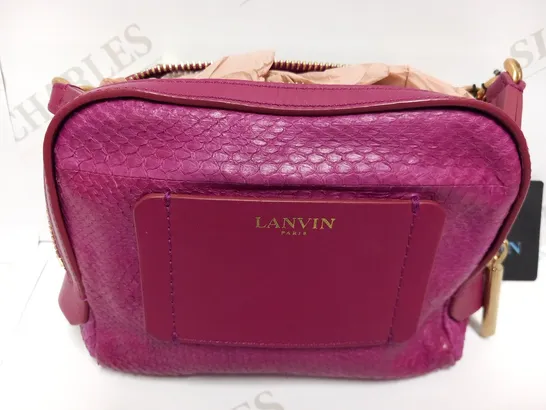 LANVIN PARIS PADAM CHAIN ZIP BAG IN SNAKE 